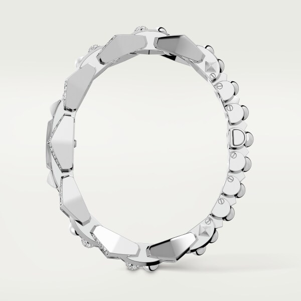 Clash [Un]limited watch Small model, quartz movement, rhodium-finish white gold, diamonds
